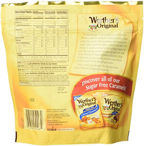 WERTHER'S ORIGINAL Sugar Free Caramel Hard Candy, 1.46 Ounce Bag (Pack of 12), Hard Candy, Bulk Candy, Individually Wrapped Candy Caramels, Caramel Candy Sweets, Bag of Candy, Hard Candy Bulk