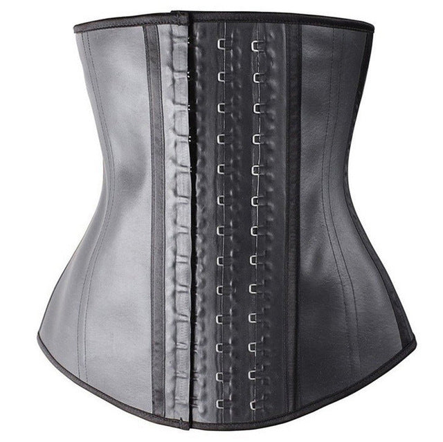 Latex Waist Trainer Corset for Women Long Body Shaper Girdle Trimmer 9  Steel Boned Underbust Cincher Top Shapewear, Black, Large : :  Clothing, Shoes & Accessories